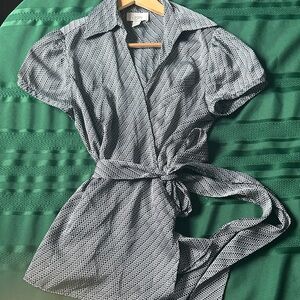 LOFT Black and White Polka Dot Dress